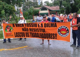 Força Sindical usou o humor para criticar recentes medidas do governo Dilma contra os trabalhadores