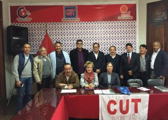 Encontro com dirigentes sindicais da CUT Peru