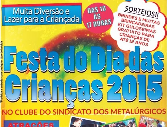 Festa das Crianças do Sindicato dos Metalúrgicos de Piracicaba terá um dia repleto de atrações