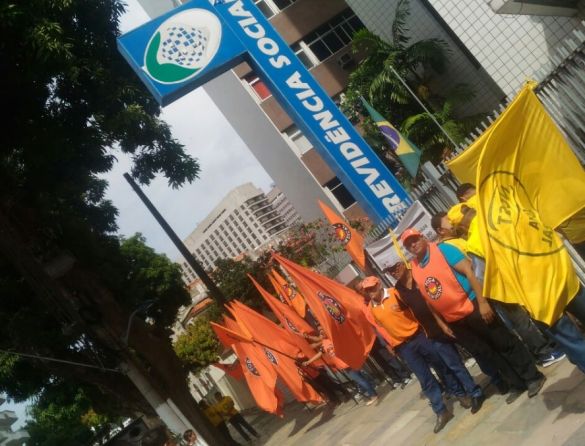 Força Sindical Pará realiza protesto contra reforma da Previdência