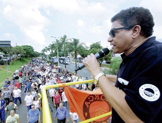 Presidente Joao Passos comanda mobilizacao em Campinas, dia 23 de novembro de 2015