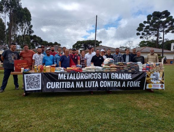 Natal sem Fome: Metalúrgicos de Curitiba entregam alimentos na Comunidade Terapêutica Nova Jornada