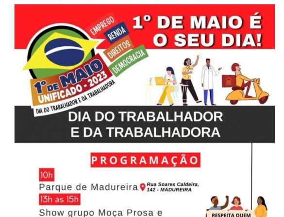 Frentistas participam do 1º de Maio das Centrais Sindicais no Parque Madureira