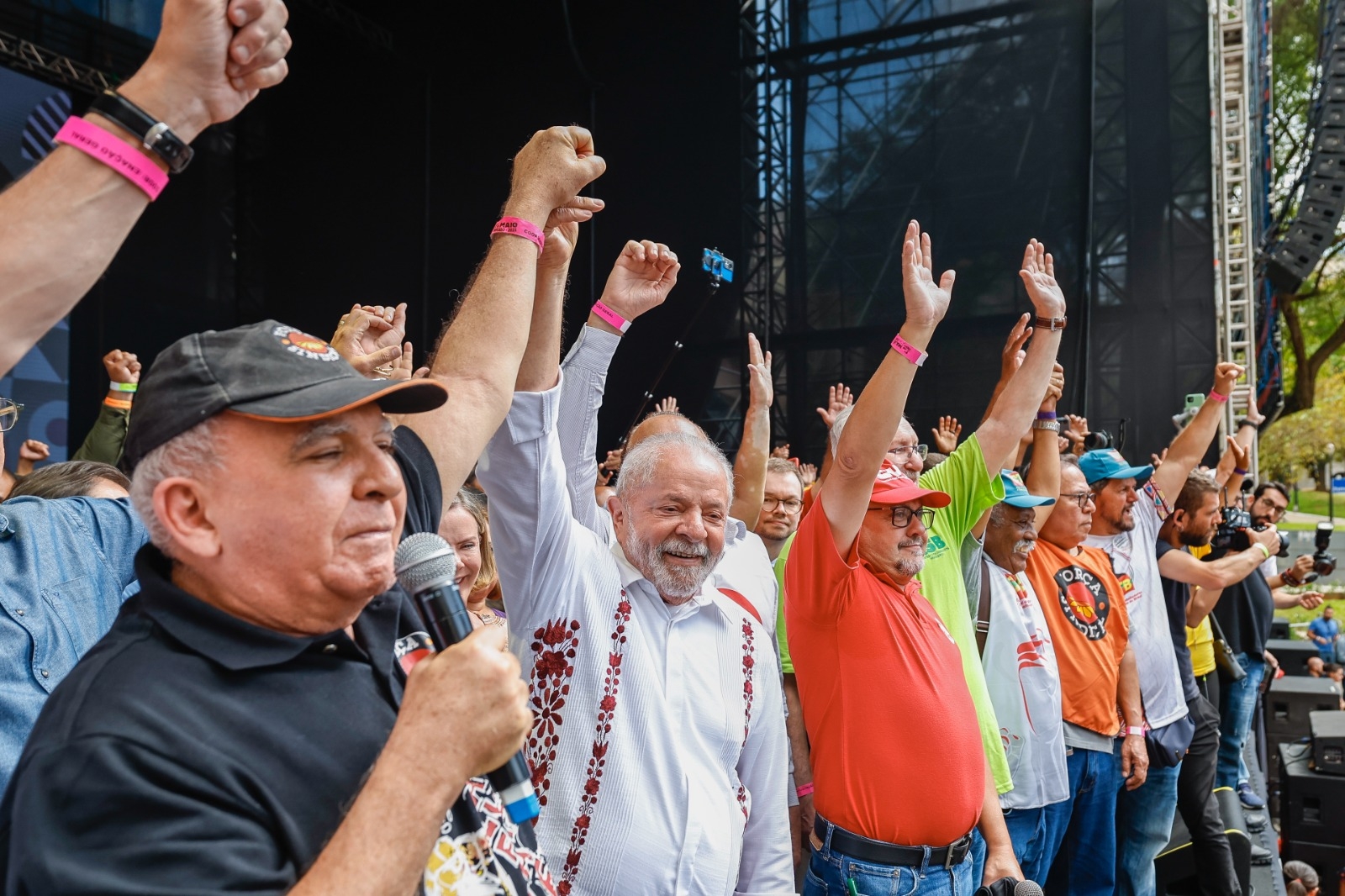 miguel e lula no 1 de maio